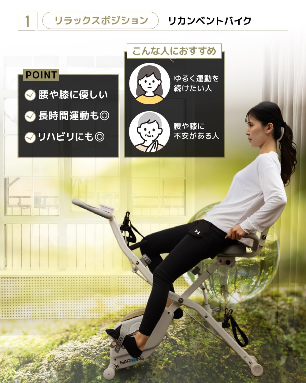 Amazon.co.jp: BARWING(バーウィング) フィットネスバイク スピン